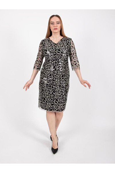 EZZE Γυναικείο βραδινό φόρεμα με σχέδιο φύλλων 25YEZ4296