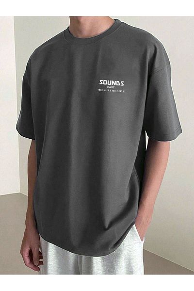 VBSVİBES Ανδρικό πλεκτό μπλουζάκι Smoked Oversize Sea Last Printed