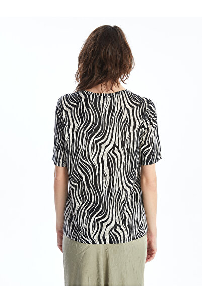 LC Waikiki Dámské tričko se vzorem Crew Neck