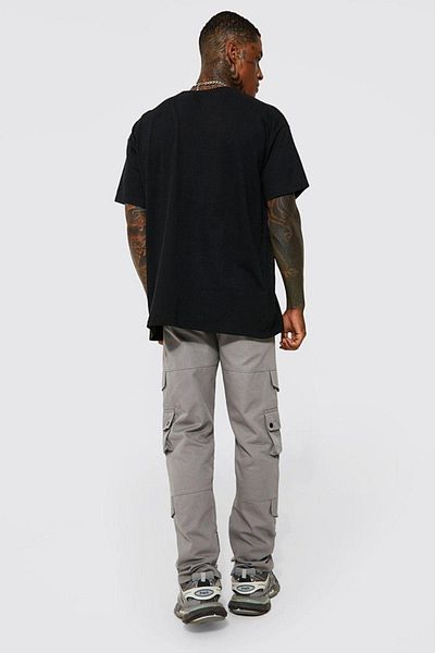 VBSVİBES Tricou negru oversize cu imprimeu Celtc pentru bărbați