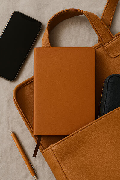 Fark Tanıtım Thermo Notebook with Leather Cover A5 128 Sheets 256 Pages