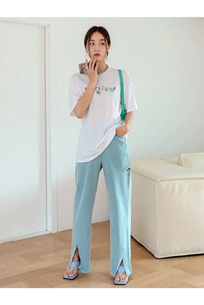 VBSVİBES Γυναικείο μπλουζάκι με στάμπα σε λευκό Oversize.