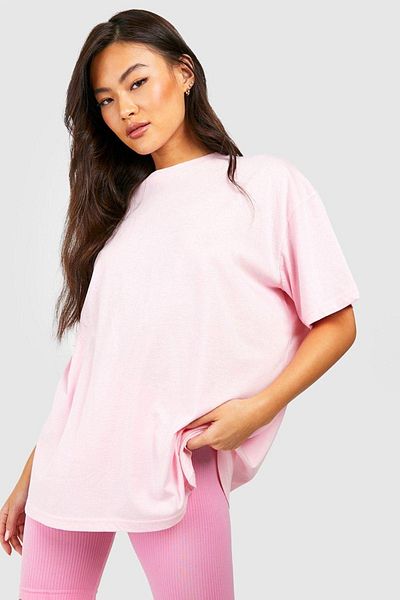 CLAYES Μπλουζάκι Pink Oversize Ath Leisure - Crew Neck, κοντό μανίκι