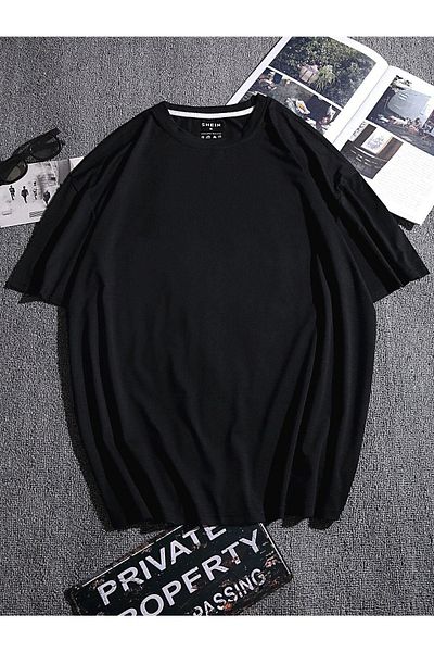 VBSVİBES Men's Black Oversize Tokyo Printed T-shirt