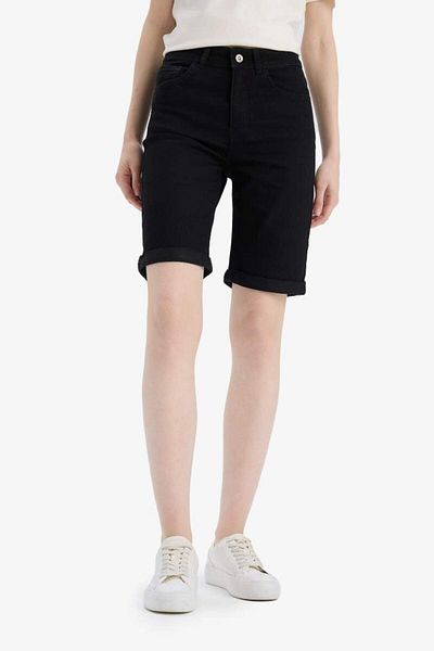 DeFacto Normal Waist Folded Leg Jean Bermuda Shorts A1958Ax25Sm