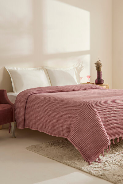 Karaca Home Mady 100% Cotton Waffle Double Single Pique Pink
