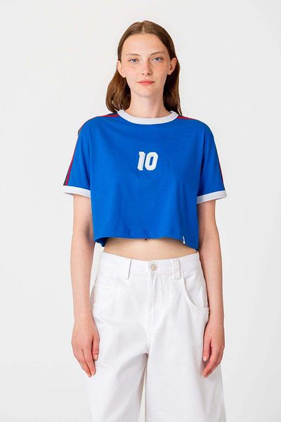 Socrates Tricou Italia 10 Crop ușor - Albastru