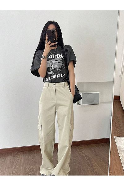 DUBU BUTİK Architecture Single Jersey T-Shirt - Smoke Printed Oversize Crew Neck Short Sleeve T-Shirt