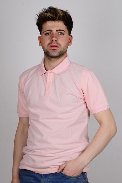 Lee Λ 211810611   Ανδρικό μπλουζάκι Pink Polo Neck