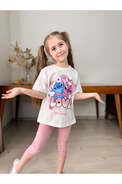 Canlook Love Printed Capri Leggings Girl's Set