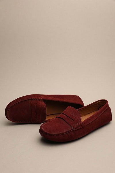 Gondol Mocasini clasici de dama din piele naturala rosu Claret 37 Ttx.756