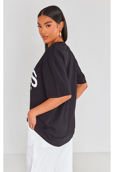 CLAYES Μπλουζάκι Hidden Hills Single Jersey - Μαύρο εμπριμέ κοντομάνικο μπλουζάκι με λαιμόκοψη