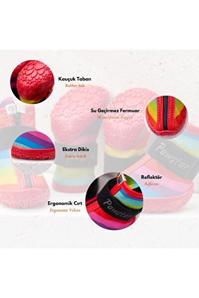 Pawstar Peru Desenli Köpek Ayakkabısı-Köpek Patiği