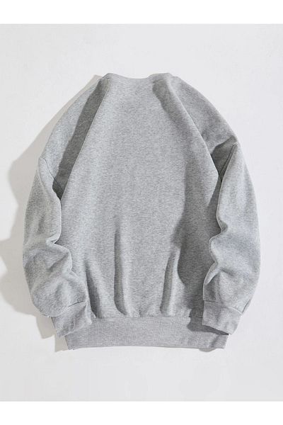 VBSVİBES Φούτερ Unisex Γκρι Oversize Kentucky με στάμπα με λαιμόκοψη