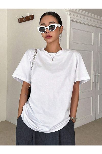 VBSVİBES T-Shirt - Λευκό - Oversize