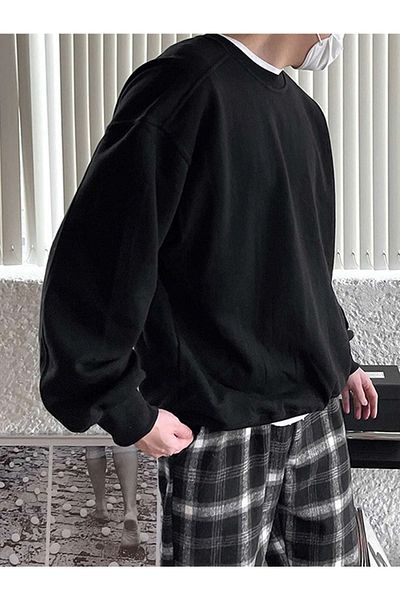 CLAYES Ανδρικό μαύρο φούτερ Basic Oversize