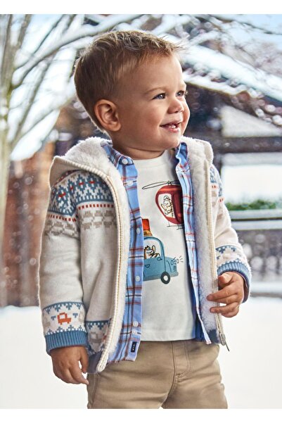 MAYORAL Pulover Plush Inside Boy's Cardigan_Mnvs2319