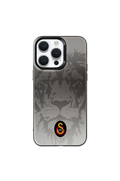 Galatasaray iPhone 15 Pro Max Uyumlu Galatasaray Aslan Siyah Arma Lisanslı Telefon Kılıfı