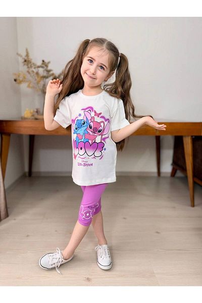 Canlook Love Printed Capri Leggings Girl's Set