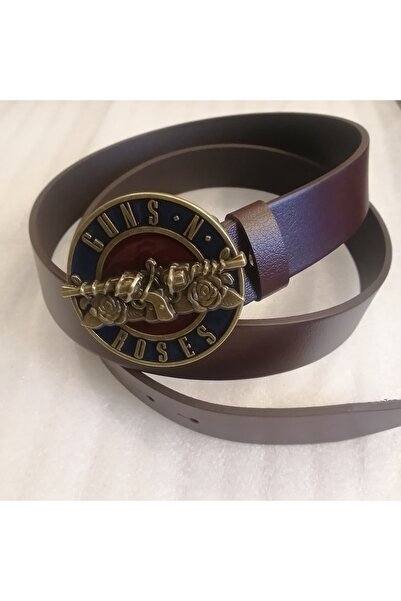 Butik Tülin Unisex otantik hakiki dana derisi kahve bronz renkli güllü çift c...