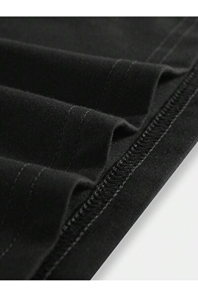 VBSVİBES Черна тениска с голям размер и щампа Los USA