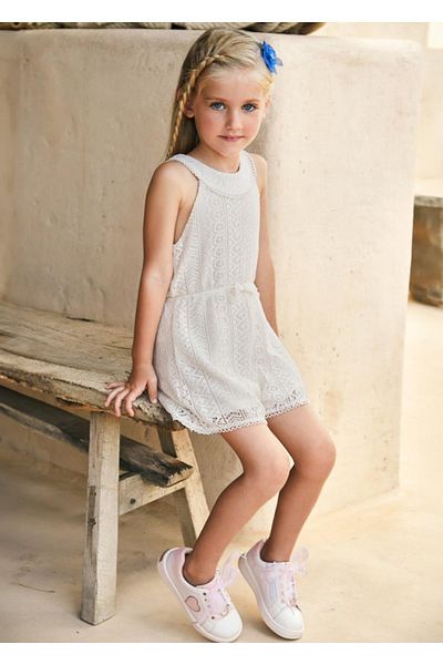 MAYORAL Guipure Girl's Shorts Jumpsuit