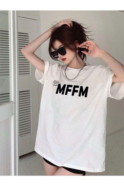 VBSVİBES T-Shirt - Λευκό - Oversize
