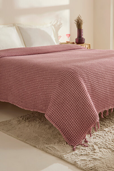 Karaca Home Mady 100% Cotton Waffle Double Single Pique Pink