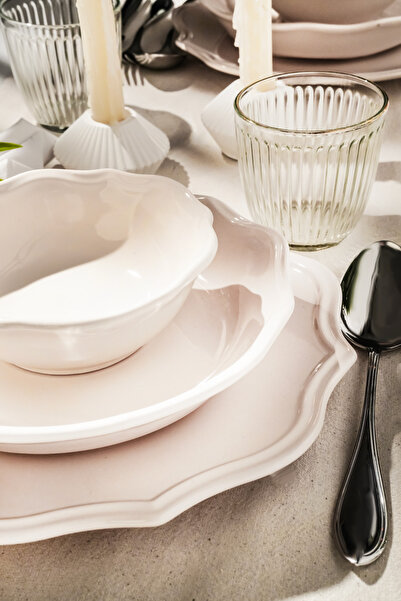 LALEZEN HOME LALEZEN TİMELESS  24  PARÇA 6 KİŞİLİK YEMEK TAKIMI SETİ