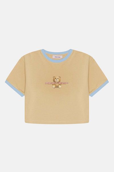 Reflect Studio Tricou Crop Teddy Bear - Latte
