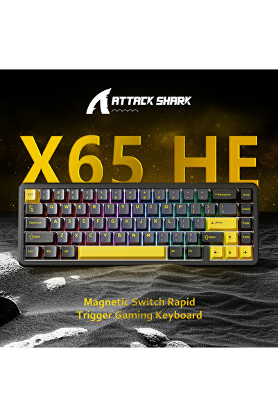 Attack Shark X65 HE RGB 8000 Hz Rapid Trigger - Snap Tap 0.01mm Driverlı Manyetik Switch Klavye