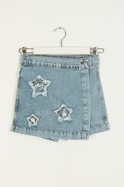 DMB BOYS & GIRLS 9-14 ani Blugi pentru fete Fusta scurtă din denim înstelat