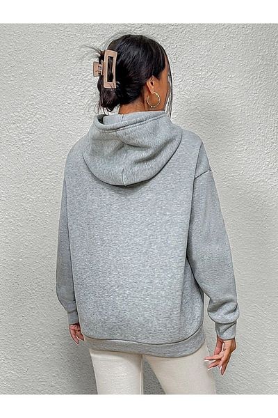 CLAYES Hanorac Los Angeles Minimal - Hanorac supradimensionat cu imprimeu gri