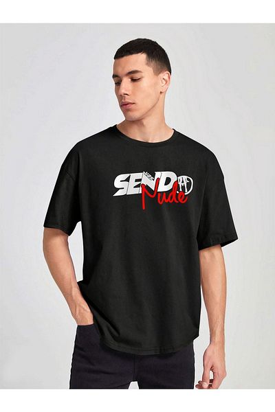 VBSVİBES Unisex Oversize Send Nudes Printed T-shirt