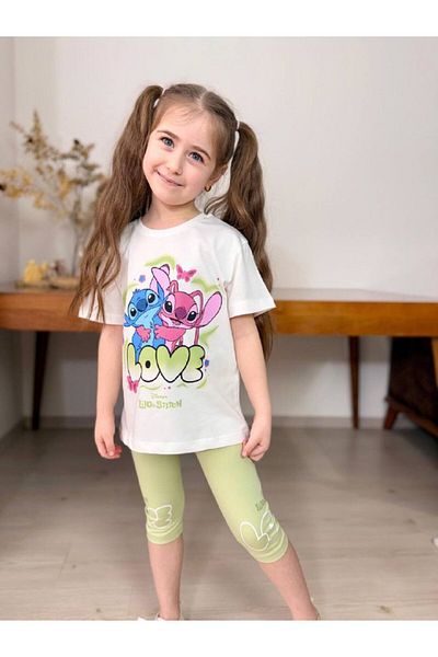 Canlook Love Printed Capri Leggings Girl's Set