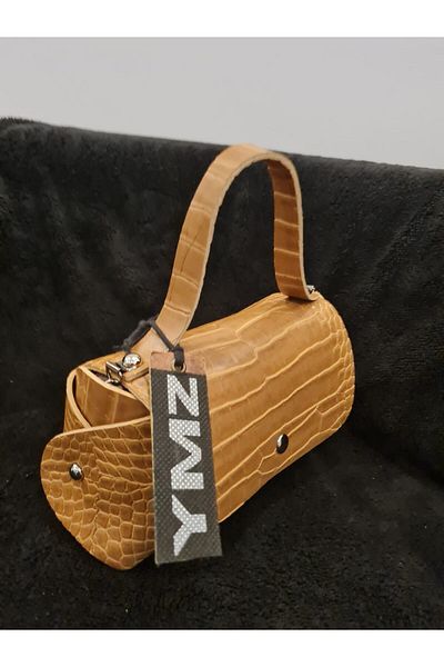 YMZBAG Mini Tan Crocodile Handbag