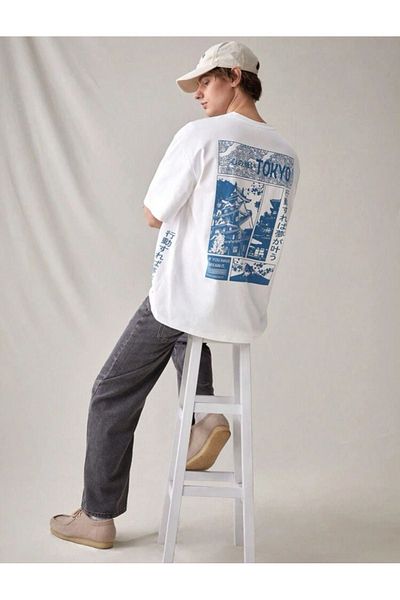 VBSVİBES ΛΕΥΚΟ OVERSIZE ΜΠΛΕ ΜΠΛΟΥΖΑ TOKYO
