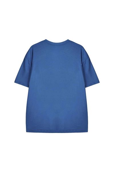 CLAYES Tricou oversize cu imprimeu albastru Welena - decolteu, mânecă scurtă