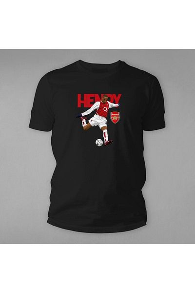 VBSVİBES تي شيرت رجالي أسود كبير الحجم مطبوع عليه Henry