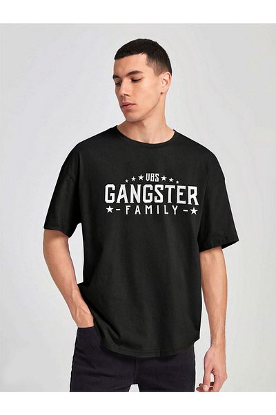 VBSVİBES Unisex Oversize Gangster Family Printed T-shirt