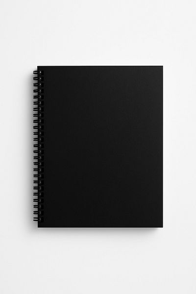 Fark Tanıtım A5 Black Kraft Cover Unlined Notebook, A5 Notebook, 60 Sheets(120 Sheets)