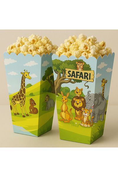 Ege Pastacılık Safari Concept Corn Box - Popcorn, 8 Pieces