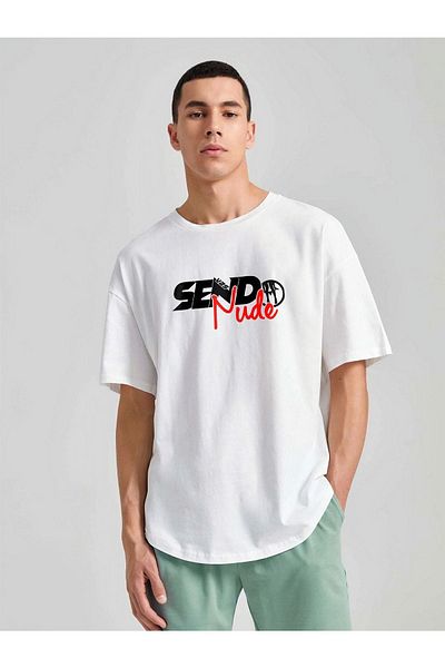 VBSVİBES Μπλουζάκι Unisex Oversize Send Nudes με στάμπα