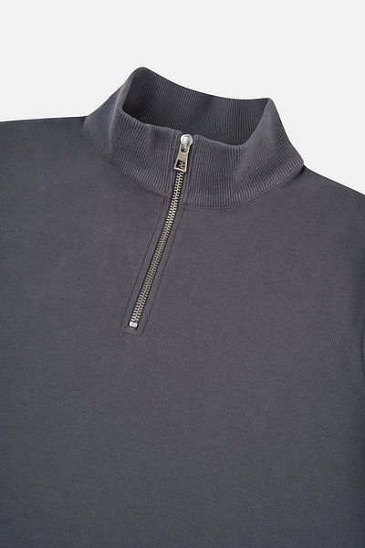 Reflect Studio Basic Supersoft Quarter-Zip Sweatshirt - Anthracite