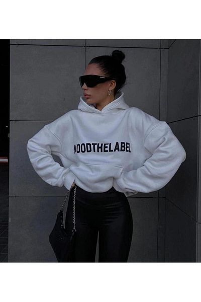 CLAYES White Mood The Label Oversize Sweatshirt - Raised Cotton Thick