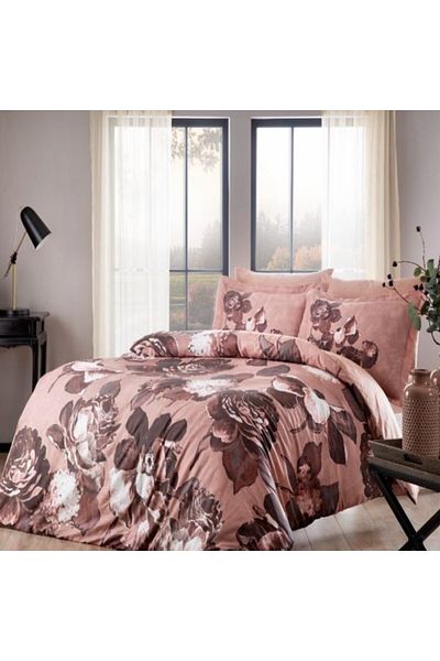 Taç 6-piece satin double bed linen, TaçDELUX Digital, Avila