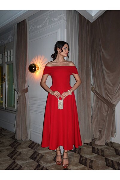 ESRAHELVACI Madonna Collar Midi Length Dress