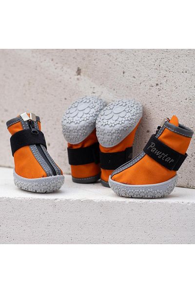 Pawstar Orange Dog Shoes-Dog Booties