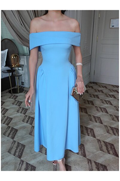 ESRAHELVACI Μίντι φόρεμα με γιακά Madonna