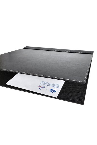 prozenis Desktop Black Leather Covered Single Desk Mat 49X36Cm, Desk Mat Set Complete